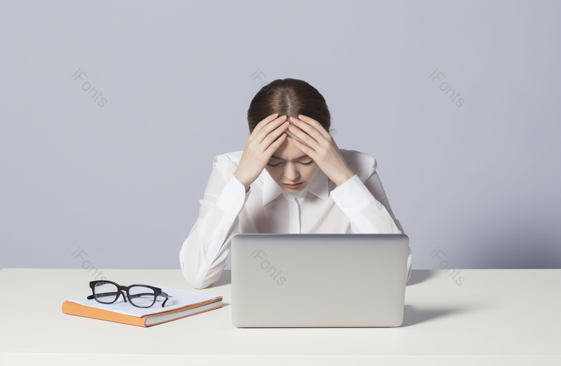 烦恼的职业女性焦虑烦躁烦闷,高清,摄影图,摄影图片,图片大全,摄影图免费下载